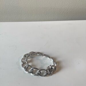 Vintage Silver Chain Bracelet Dior Style